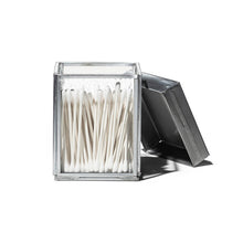 画像をギャラリービューアに読み込む, Glass Box w/recycle Steel Lid - Cotton Swab
