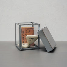 画像をギャラリービューアに読み込む, Glass Box w/recycle Steel Lid - Cotton Swab