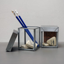 画像をギャラリービューアに読み込む, Glass Box w/recycle Steel Lid - Cotton Swab