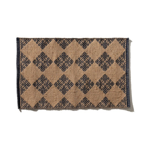 TILE PATTERNED JUTE MAT