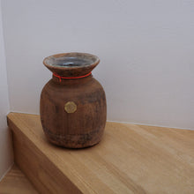 画像をギャラリービューアに読み込む, Vintage Wooden Pot W/Glass Cylinder J-0190
